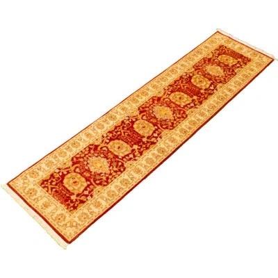 Ecarpetgallery One-of-a-kind Hand-knotted New Age Pako Persian Red/beige 2'6" X 9'10" Runner Wool Area Rug In Red;beige