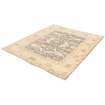Ecarpetgallery One-of-a-kind Hand-knotted New Age Ushak Beige/gray 8'3" X 9'8" Wool Area Rug In Beige,cream,dark Gray