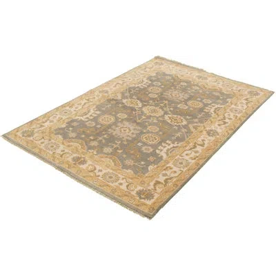 Ecarpetgallery One-of-a-kind Hand-knotted New Age Ushak Brown/cream/gray 5'10" X 8'9" Wool Area Rug In Brown,cream,gray