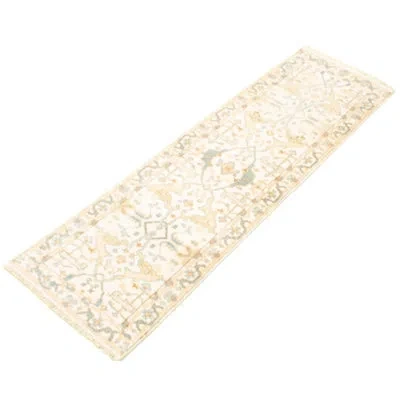 Ecarpetgallery One-of-a-kind Hand-knotted New Age Ushak Brown/cream/light Gold 2'5" X 7'11" Runner Wool Area Rug In Brown;cream;light Gold