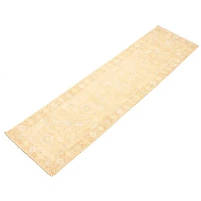 Ecarpetgallery One-of-a-kind Hand-knotted New Age Ushak Copper/cream/light Blue 2'9" X 10'2" Runner Wool Area Rug In Cream;copper;light Blue