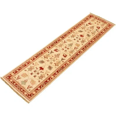 Ecarpetgallery One-of-a-kind Hand-knotted New Age Ushak Cream 2'6" X 9'9" Runner Wool Area Rug