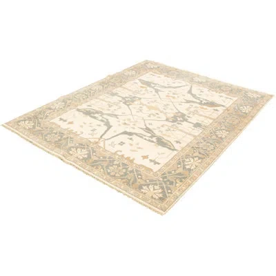 Ecarpetgallery One-of-a-kind Hand-knotted New Age Ushak Cream/gray/tan 8'1" X 10' Wool Area Rug In Cream,gray,tan