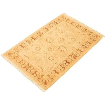 Ecarpetgallery One-of-a-kind Hand-knotted New Age Ushak Tan 4'1" X 6'4" Wool Area Rug