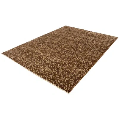 Ecarpetgallery One-of-a-kind Hand-knotted New Age Zen Dark Brown 10'1" X 13'10" Wool Area Rug In Cream,dark Brown