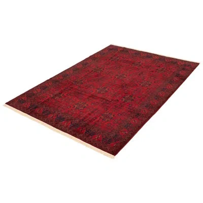 Ecarpetgallery One-of-a-kind Khal Hand-knotted New Age 6'9" X 9'7" Wool Area Rug In Dark Red/black/light Brown In Black;dark Red;light Brown
