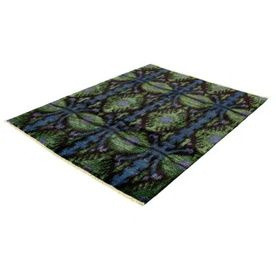 Ecarpetgallery One-of-a-kind Peshawar Hand-knotted New Age 8' X 10'3" Wool Area Rug In Black/green In Black;green