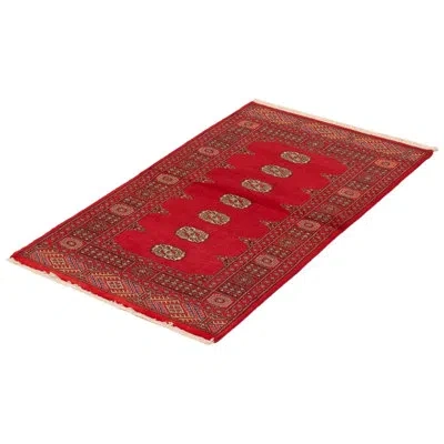 Ecarpetgallery One-of-a-kind Peshawar New Age 3'2" X 5'3" Wool Area Rug In Dark Red