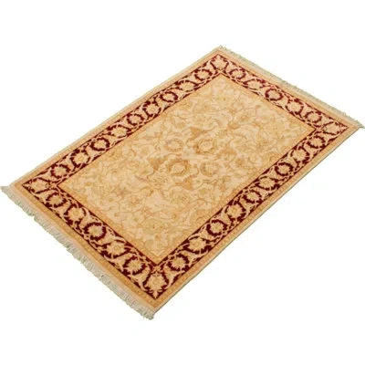 Ecarpetgallery One-of-a-kind Peshawar Oushak Hand-knotted New Age Ushak Cream 4'1" X 6'2" Wool Area Rug
