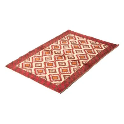 Ecarpetgallery One-of-a-kind Royal Hand-knotted New Age 3'4" X 5'3" Wool Area Rug In Beige/red In Red;beige