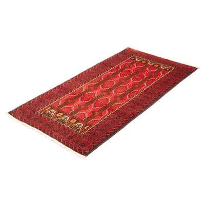 Ecarpetgallery One-of-a-kind Royal Hand-knotted New Age 3'9" X 7'9" Wool Area Rug In Red