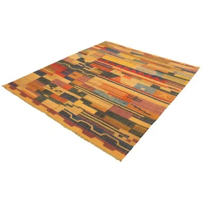 Ecarpetgallery One-of-a-kind Sundance Hand-knotted New Age Anatolian Tan 9'6" X 11'1" Wool Area Rug In Tan,brown,copper,dark Navy