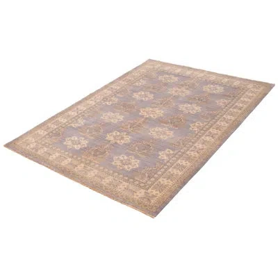Ecarpetgallery Peshawar Oriental Hand-knotted Rectangle 6' X 9' Wool Area Rug In Blue/beige/gray In Blue;beige;gray