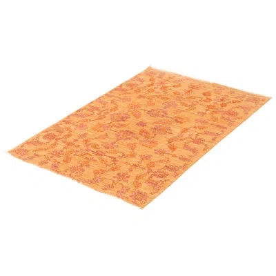 Ecarpetgallery Peshawar Oushak Copper Rug 4'0" X 6'1" In Ivory;orange;copper