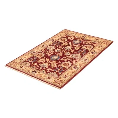 Ecarpetgallery Peshawar Oushak Dark Burgundy Rug 4''0" X 6''1" In Beige;dark Purple