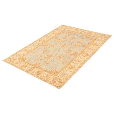 Ecarpetgallery Peshawar Oushak Light Blue Rug 6'0" X 9'1" In Brown;light Blue;olive
