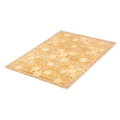 Ecarpetgallery Peshawar Oushak Tan Rug 4'3" X 5'11" In Tan;slate Blue;khaki