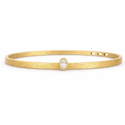 Ecce | Artisan Diamonds Women's 14ct Solid Rose Gold Ellipse Diamond Bangle