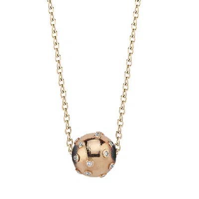 Ecce | Artisan Diamonds Women's 14k Rose Gold Soul Beads Diamond Chain Necklace