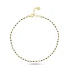 Ecce | Artisan Diamonds Women's 14k Solid Gold Enamelled Anklet - Black In Black