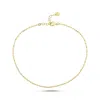 Ecce | Artisan Diamonds Women's 14k Solid Gold Enamelled Candy Crush Anklet - White In White