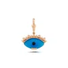 Ecce | Artisan Diamonds Women's 14k Solid Gold Eye See You With Ball Eyelash Charm - Sea Blue In Blue