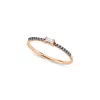 Ecce | Artisan Diamonds Women's 14k Solid Rose Gold Baguette Diamond Wedding Ring In Gold