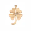 Ecce | Artisan Diamonds Women's 14k Solid Rose Gold Lucky You 4 Leaf Clover Lucky Pendant In Gold