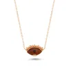 Ecce | Artisan Diamonds Women's Brown 14k Solid Gold Eye See You With Ball Eyelash Necklace - Champagne Foam In Gold