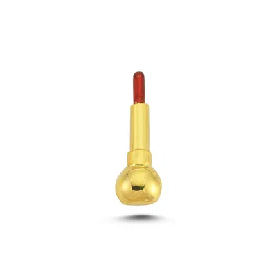 Ecce | Artisan Diamonds Women's Gold 925k Sterling Silver Red Lipstick Mini Pin In Yellow