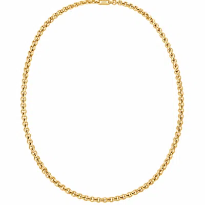 Ecce | Artisan Diamonds Women's Unisex 14k Solid Italian Yellow Gold Dodge Chain Necklace