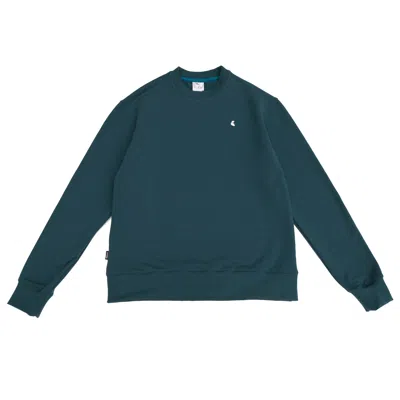 Ecclo Green / Blue Cold Forest Crew Neck Sweatshirt - Recycled In Green/blue
