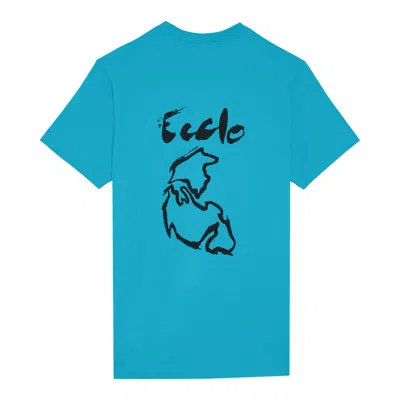 Ecclo Men's Blue Pangea Turquoise T-shirt - Organic Cotton