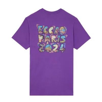 Ecclo Men's Pink / Purple Paris Olympics Purple T-shirt - Organic Cotton In Pink/purple