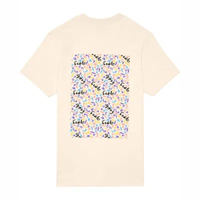 Ecclo Men's White Graff Cream T-shirt - Organic Cotton