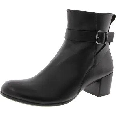 Ecco 20991301001 Womens Zipper Manmade Ankle Boots In Black