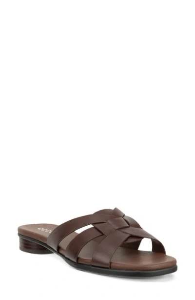 Ecco Alba Slide Sandal In Brown