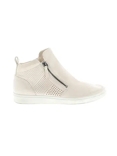 Pre-owned Ecco Ankle Boots In Ivory