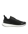 Ecco Lace-up Mesh Sneakers In Black