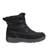 Ecco Black Trace Trace Plush Lining Nubuck Ankle Boots In Black
