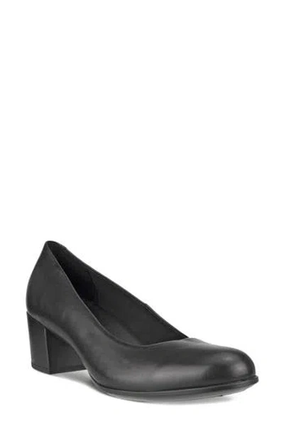 Ecco Block Heel Pump In Black