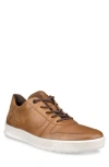 Ecco Byway Camel Leather Sneaker In Brown