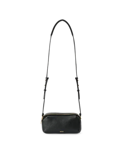 Ecco Camera Bag Curve - Leather Crossbody Bag In Black