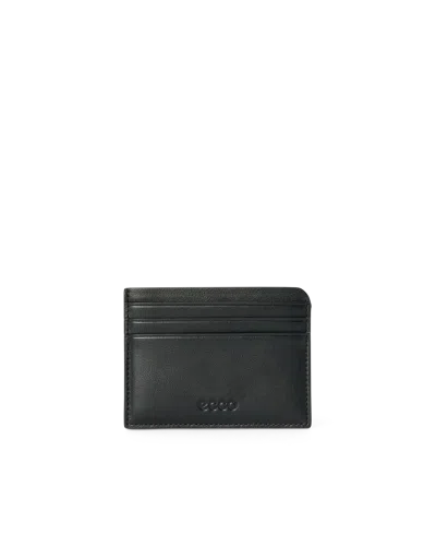 Ecco Card Case Formal - Men's Leather Card Case In Black