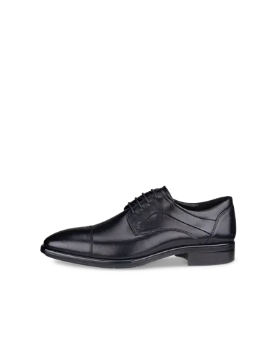 Ecco Citytray - Men's Leather Derby Shoe In Black