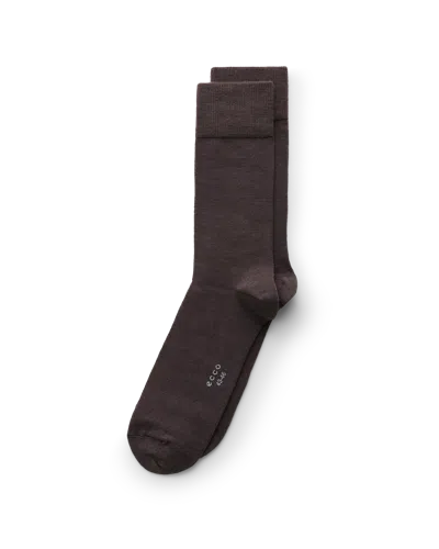 Ecco Classic Wool Mid Cut - Unisex Wool Mid-cut Socks In Black