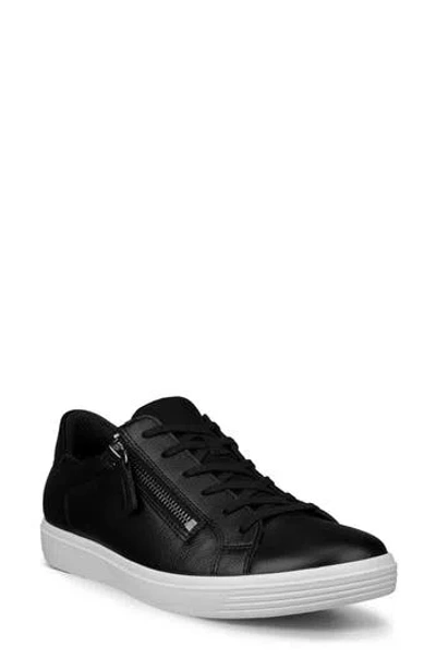 Ecco Classic Zip Sneaker In Black