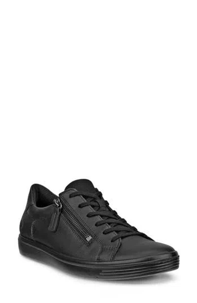 Ecco Classic Zip Sneaker In Black/ Black