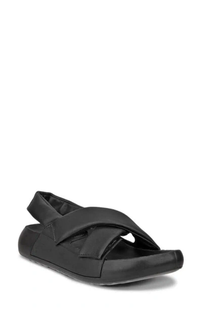 Ecco Cozmo Pf Water Resistant Platform Sandal In Black