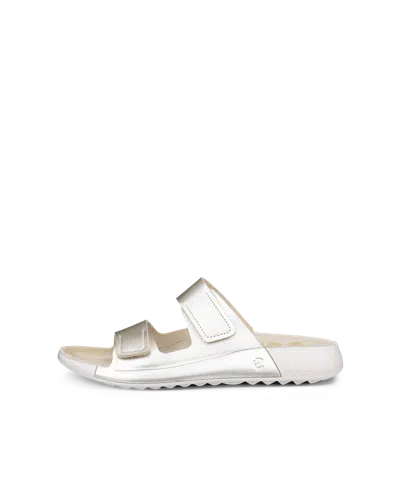 Ecco Cozmo - Women's Leather Two-strap Sandal In Gold
